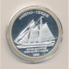 Médaille - Amistad - Roger Baldwin - John Quincy Adams - 40mm - cuivre argenté
