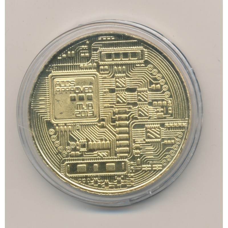 Médaille - Crypto monnaie M - doré