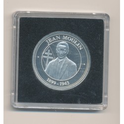 Médaille - Jean Moulin - collection Panthéon - argent - 30mm