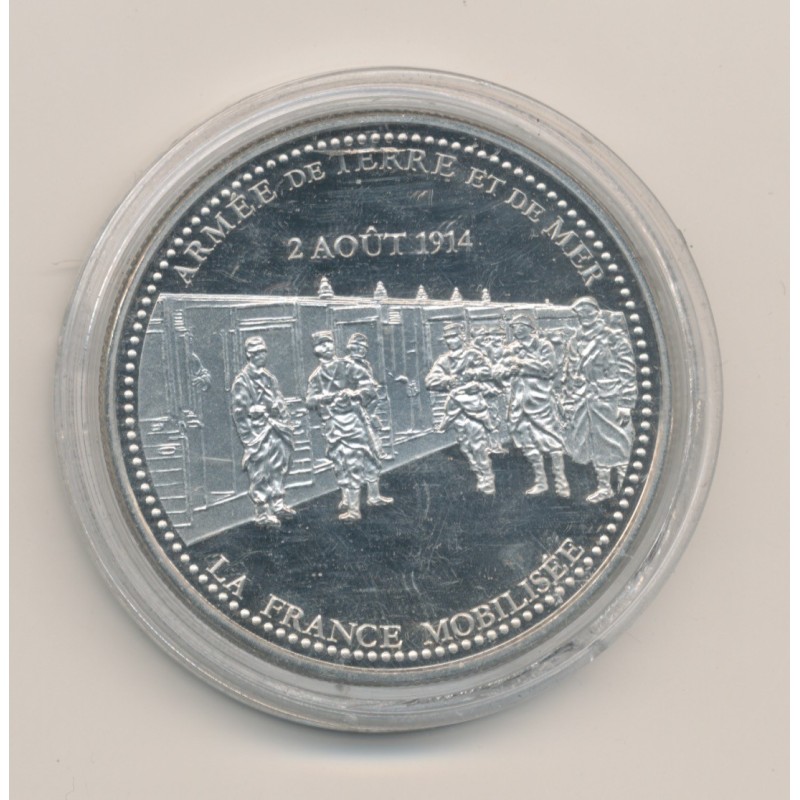 Médaille - Armée de terre et de mer - 2 aout 1914 - 1914-1918 - 41mm