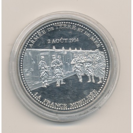 Médaille - Armée de terre et de mer - 2 aout 1914 - 1914-1918 - 41mm