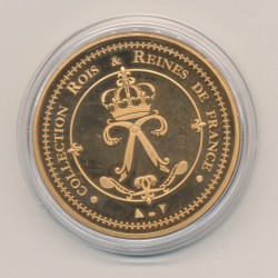 Médaille - François 1er - Dynastie des valois - cupronickel doré - Rois et reines de France - 41mm 2