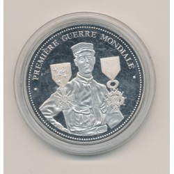 Médaille - Première guerre mondiale - 5e République - nickel - 40mm