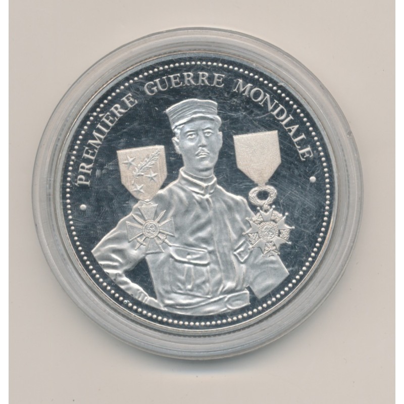 Médaille - Première guerre mondiale - 5e République - nickel - 40mm