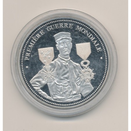 Médaille - Première guerre mondiale - 5e République - nickel - 40mm