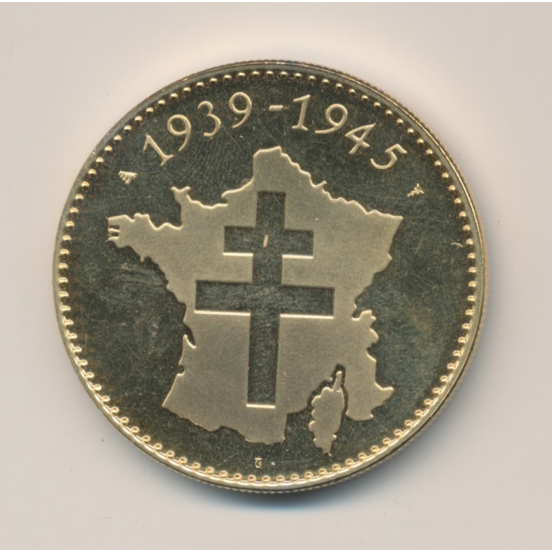 Médaille - Jean Moulin - conseil national de la résistance - Victoire 1939/1945 - bronze