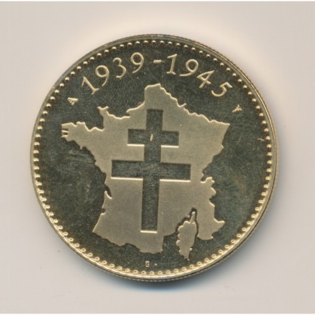 Médaille - Jean Moulin - conseil national de la résistance - Victoire 1939/1945 - bronze