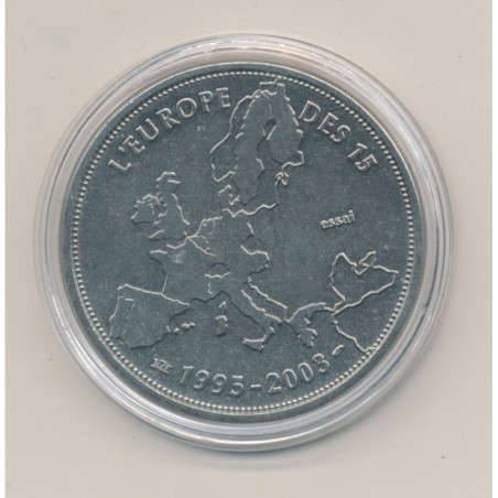 Médaille - Europe 2003 essai - L"europe des 15 - nickel - 41mm