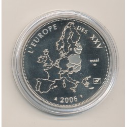 Médaille - Dernière année des 12 pays de l'euro - 2006 essai - L"europe des XXV - nickel - 41mm 2