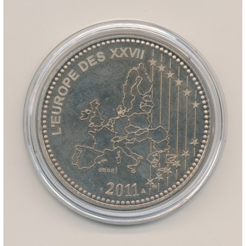 Médaille - Bienvenue à l'Estonie - 2011 essai - L"europe des XXVII - nickel - 41mm