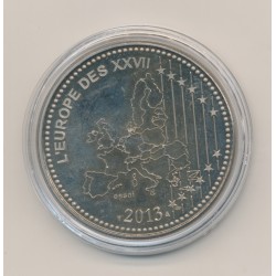 Médaille - Franc Semeuse 1958-2013 - 2013 essai - L"europe des XXVII - nickel - 41mm 2