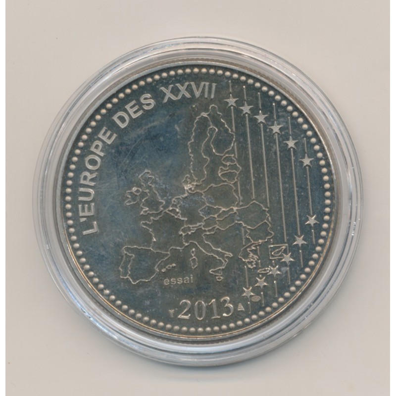 Médaille - Franc Semeuse 1958-2013 - 2013 essai - L"europe des XXVII - nickel - 41mm