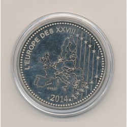 Médaille - Centenaire de la grande guerre - 2014 essai - L"europe des XXVII - nickel - 41mm 2