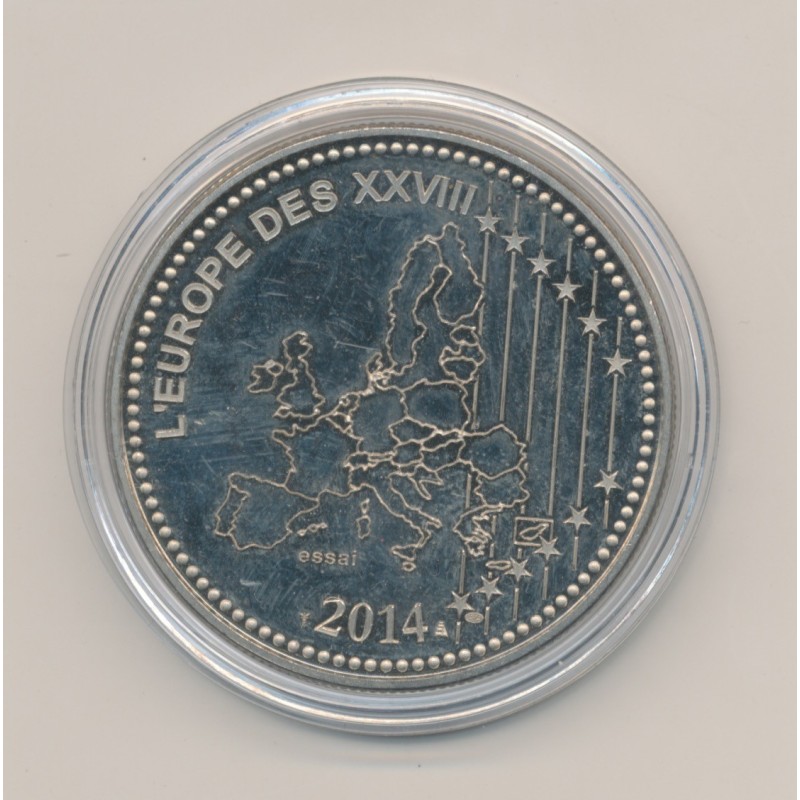 Médaille - Centenaire de la grande guerre - 2014 essai - L"europe des XXVII - nickel - 41mm