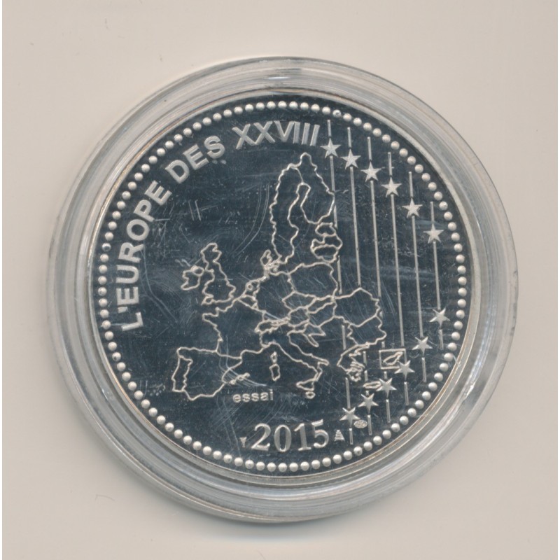 Médaille - Victoire 1945 - 2015 essai - L"europe des XXVII - nickel - 41mm