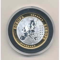 Médaille - 1ère frappe hommage Euro - Vatican - Europa - argent  2