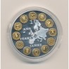 Médaille - 10 ans Euro - insert Swarovski - 2012 - cuivre argenté