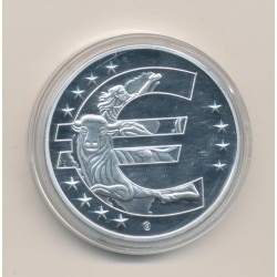 Médaille - 10 ans Euro - insert Swarovski - 2012 - cuivre argenté 2