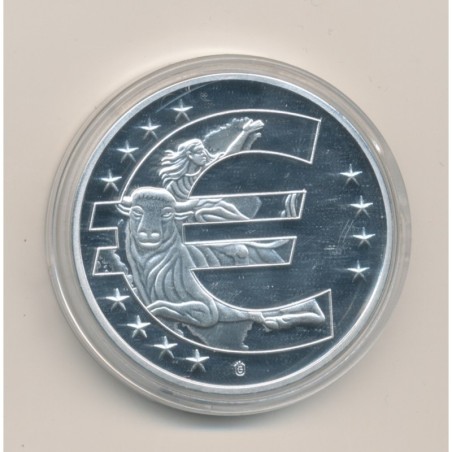 Médaille - 10 ans Euro - insert Swarovski - 2012 - cuivre argenté