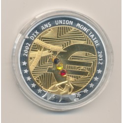 Médaille - 10 ans Union Monétaire 2002 - cuivre argenté - 40mm