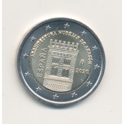 2€ Espagne 2020 - architecture mudéjare d'Aragon et tour d'El Salvador de Terual