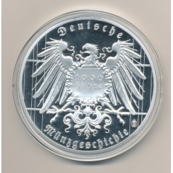 Médaille 70mm - 3 Mark 1917 Replica - cuivre argenté et doré 2