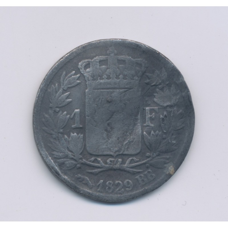 Charles X - 1 Franc - 1829 BB Strasbourg - B