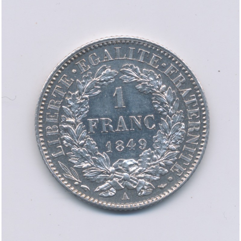 Cérès - 1 Franc - 1849 A Paris - SUP+