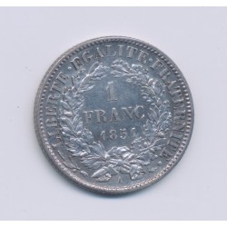 Cérès - 1 Franc - 1851 A Paris - SUP+ 2