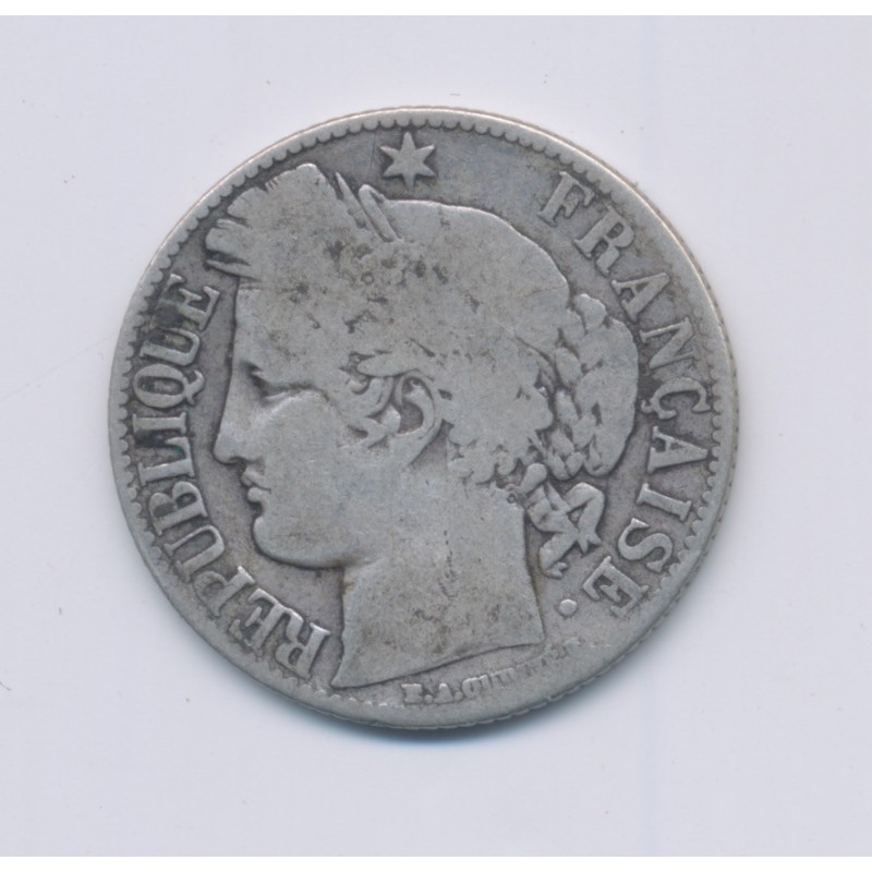 Cérès - 1 Franc - 1872 A Paris - grand A - B/TB