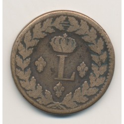 Louis XVIII - 1 Décime à l'L couronné - 1815 BB Strasbourg 2