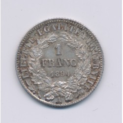Cérès - 1 Franc - 1894 A Paris - SUP 2