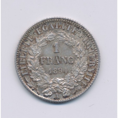 Cérès - 1 Franc - 1894 A Paris - SUP