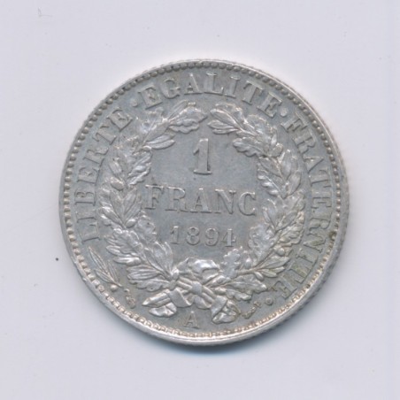 Cérès - 1 Franc - 1894 A Paris - SPL