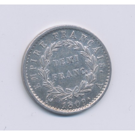 1/2 Franc Napoléon Empereur - 1809 A Paris - TTB+