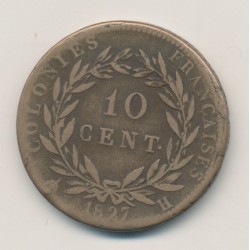 Charles X - 10 Centimes - 1827 H La Rochelle 2