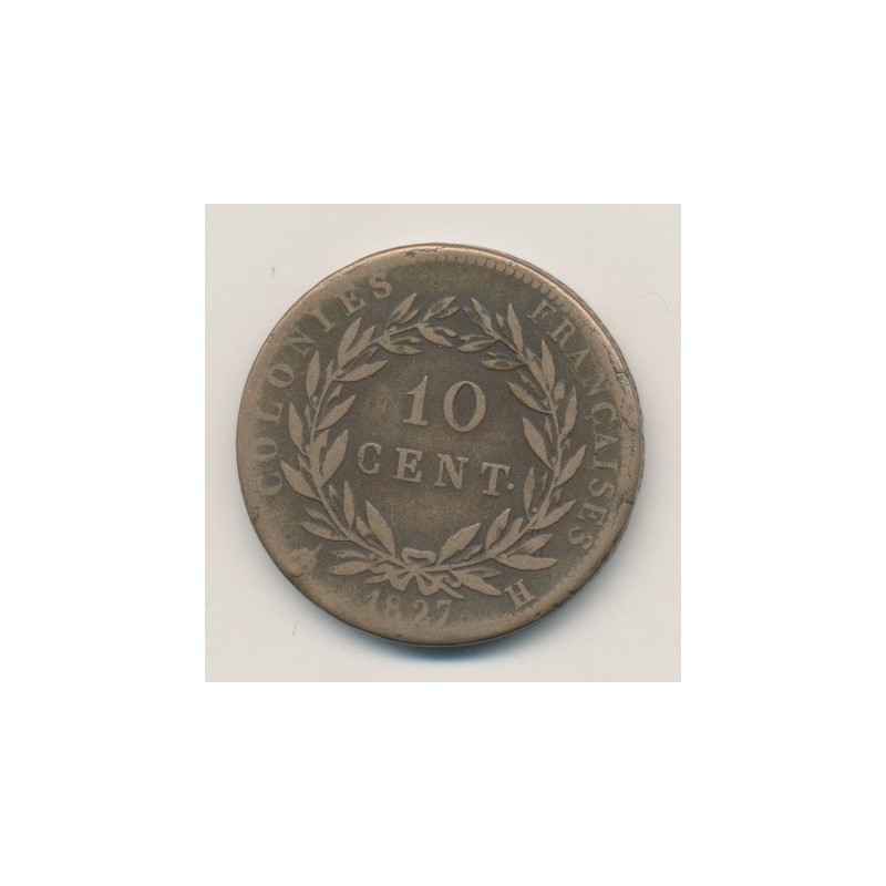 Charles X - 10 Centimes - 1827 H La Rochelle