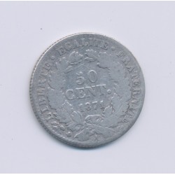 50 centimes Cérès - 1871 A Paris - B/TB 2