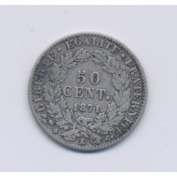 50 centimes Cérès - 1871 K Bordeaux - TB+ 2