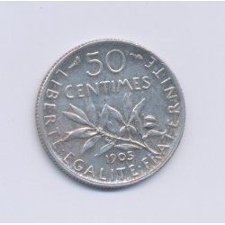 50 Centimes Semeuse - 1905 - TTB+