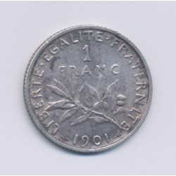1 Franc Semeuse - 1901 - argent - TTB+