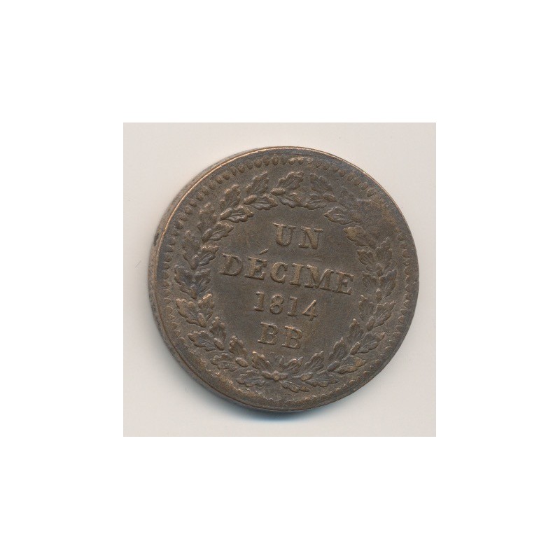 Napoléon Empereur - 10 Centimes - 1814 sans points