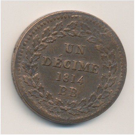 Napoléon Empereur - 10 Centimes - 1814 sans points
