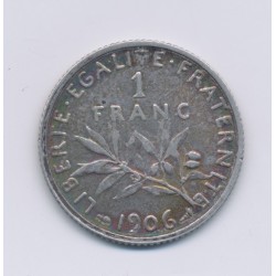1 Franc Semeuse - 1906 - argent - TB+