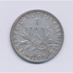1 Franc Semeuse - 1907 - argent - TB+