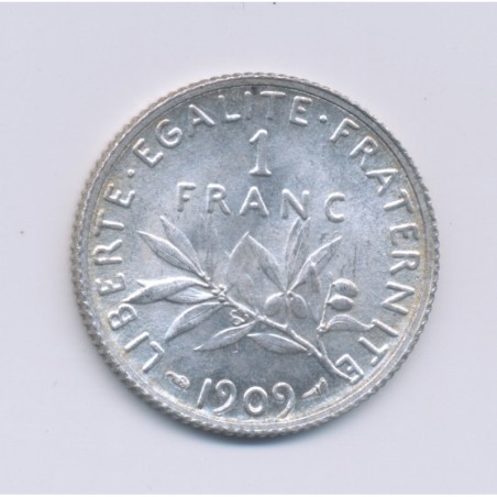 1 Franc Semeuse - 1909 - argent - SUP+