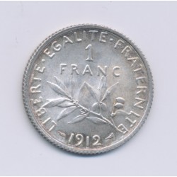 1 Franc Semeuse - 1912 - argent - SUP+