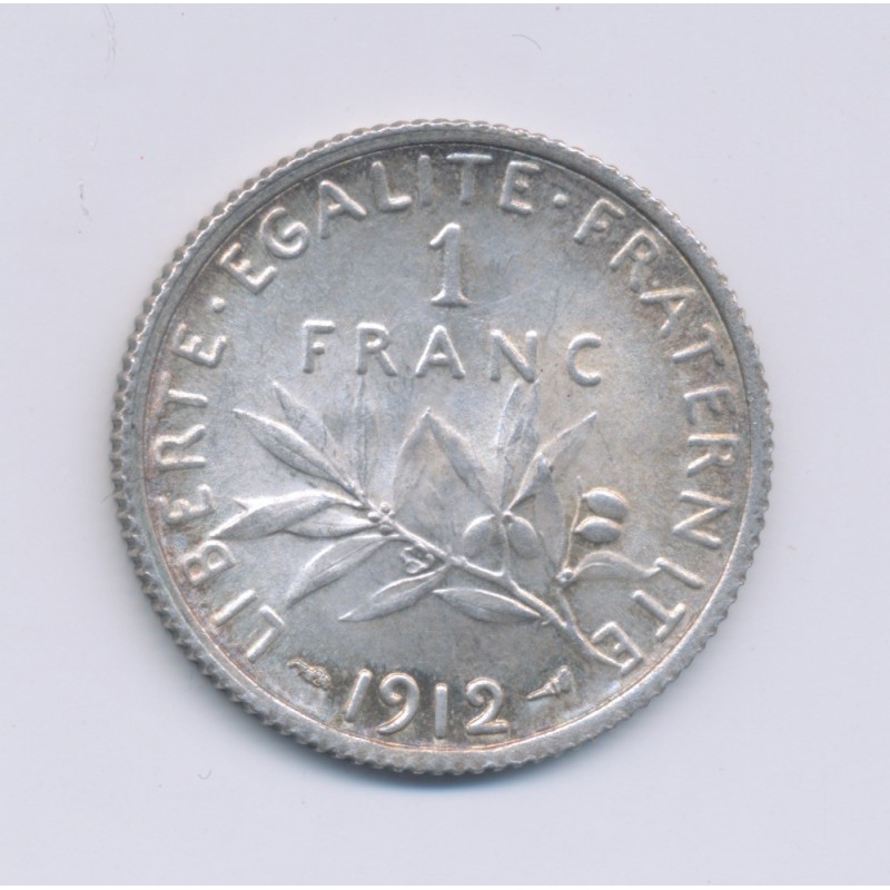 1 Franc Semeuse - 1912 - argent - SUP+