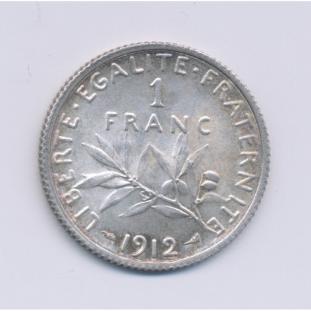 1 Franc Semeuse - 1912 - argent - SUP+