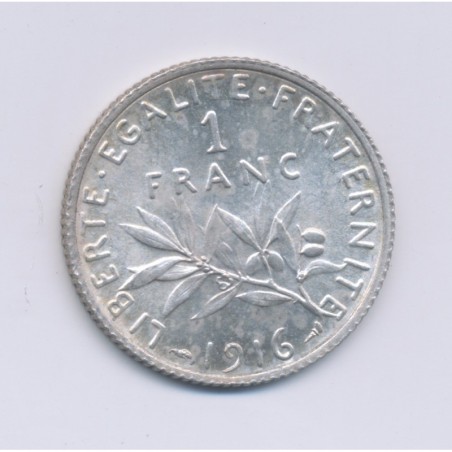 1 Franc Semeuse - 1916 - argent - SPL